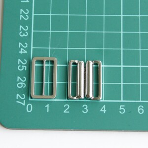 30 sets of joint buckle and slide set silver colour finish image 4