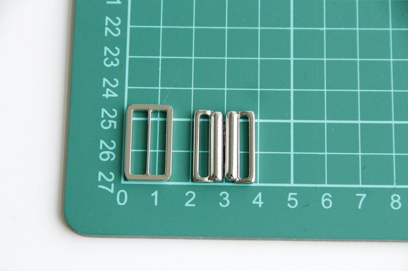 30 sets of joint buckle and slide set silver colour finish image 4