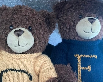 Bear initial sweater custom