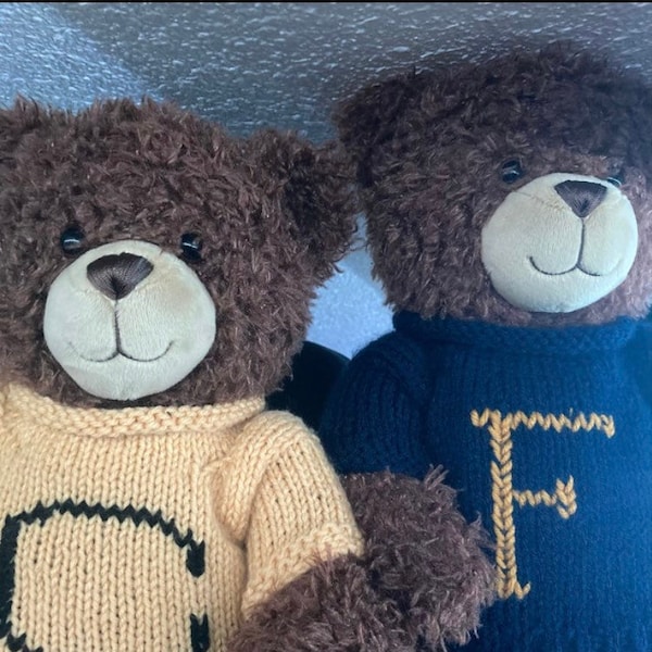 Bear initial sweater custom