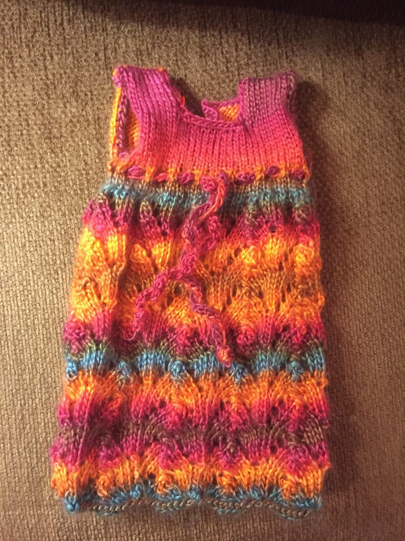 18 doll handknit dress fits American Girl