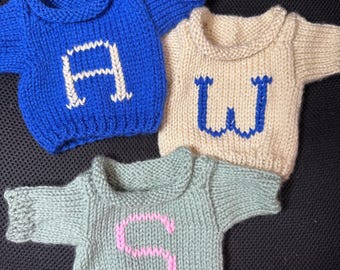 Custom Bear initial sweater  for S