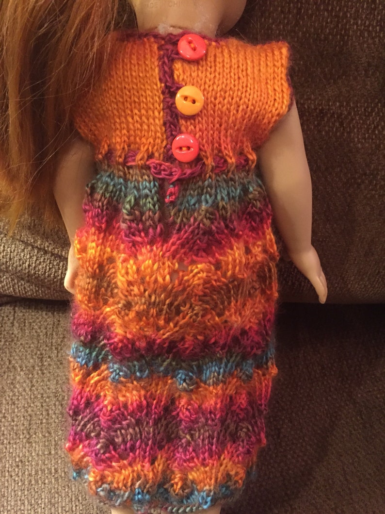 18 doll handknit dress fits American Girl