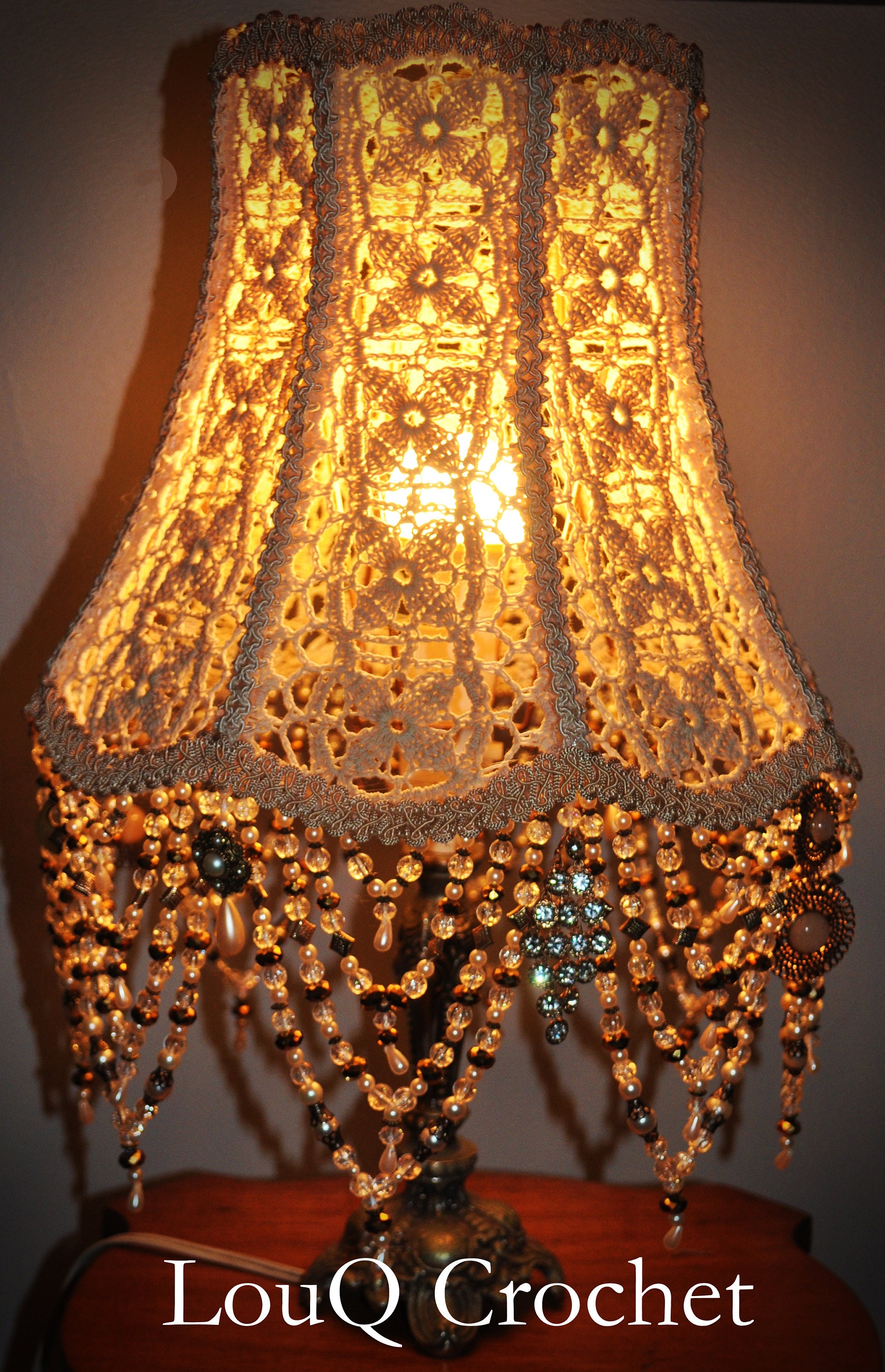 Lace lampshade on sale