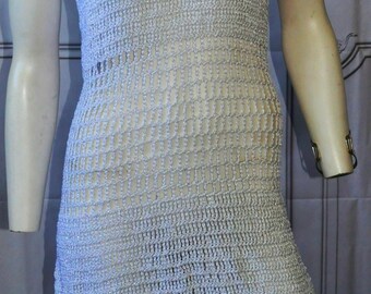 Vestido de encaje blanco de crochet