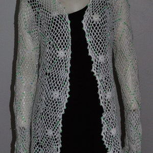 Crochet beaded lace jacket