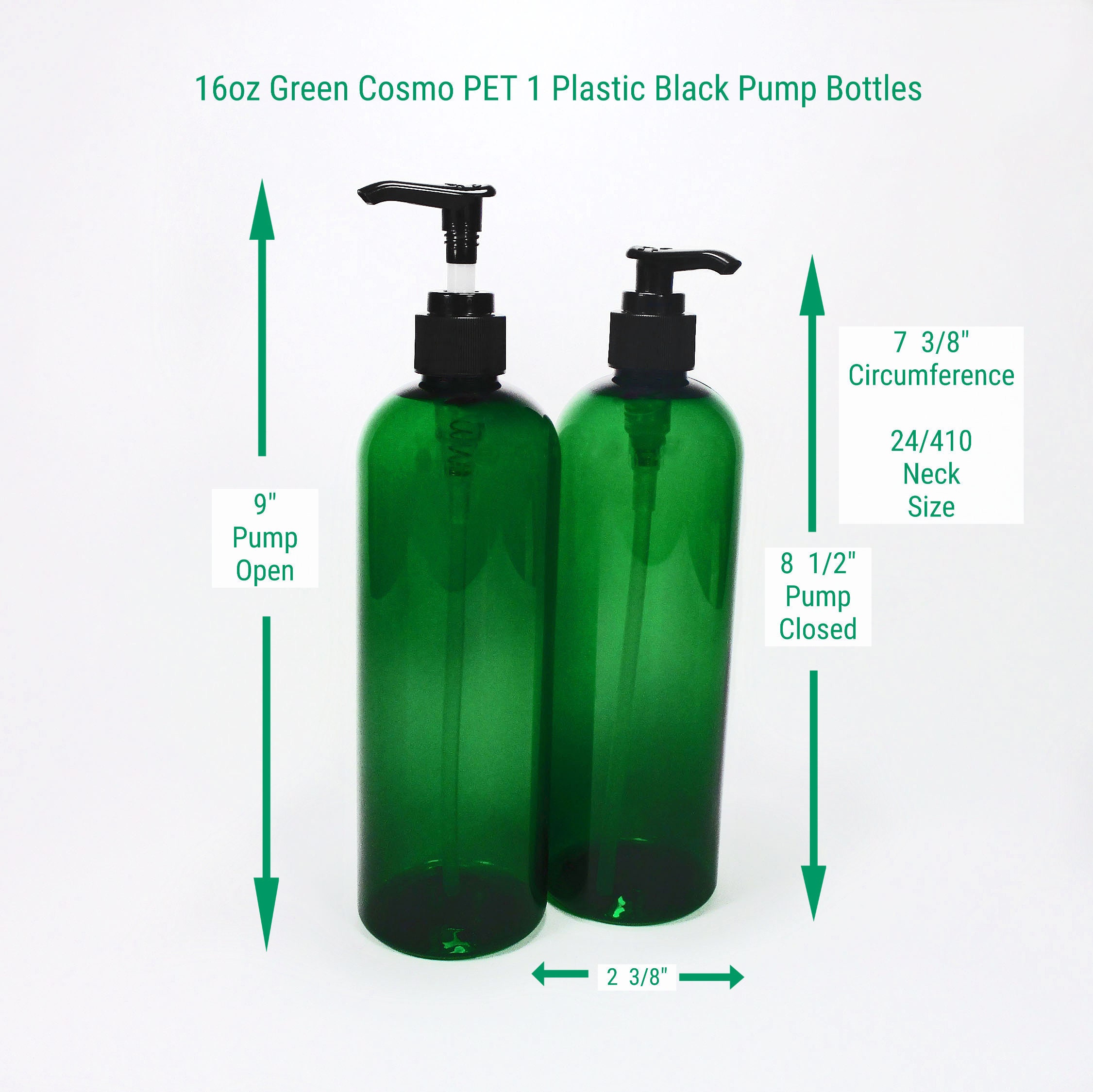 8 Oz Plastic Bottles Set of 3 Blue Squeeze Bottles With Black Flip
