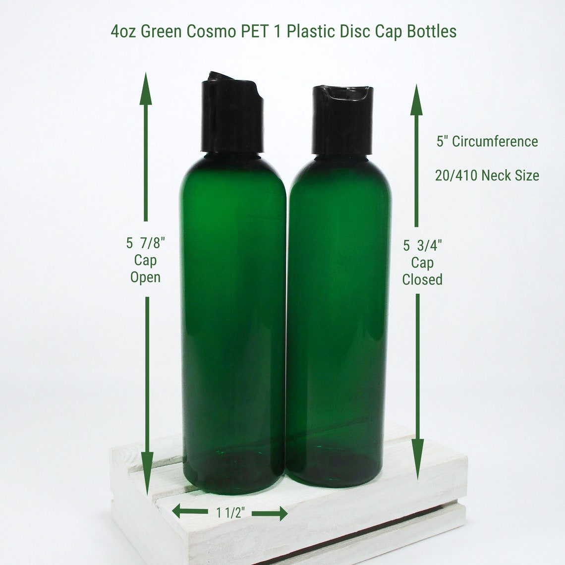 4 Oz Green Empty Squeeze Bottles Set of 3 Plastic Bottles Etsy