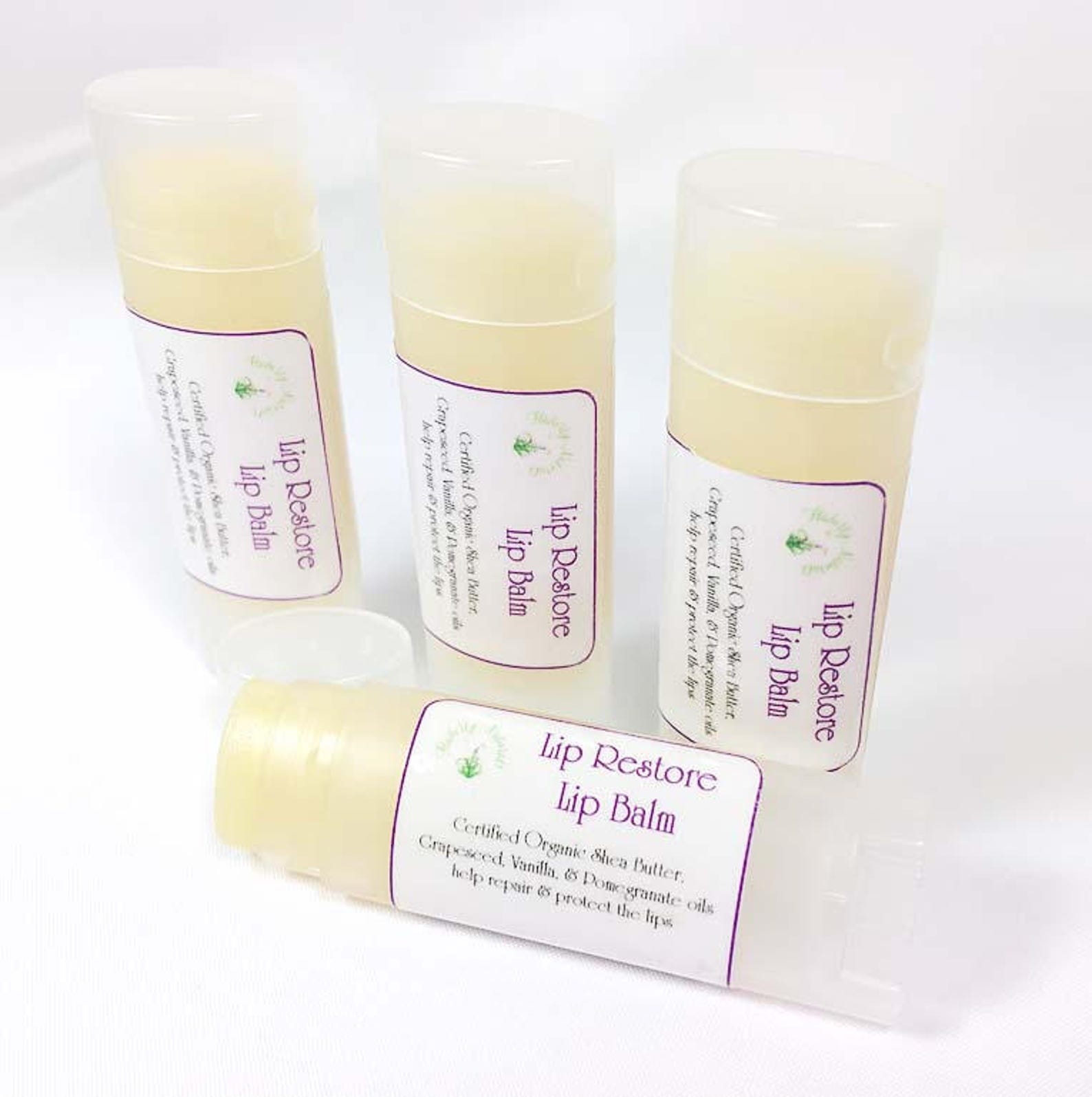 Lip balm essential oil blend natural lip balm Lip Restore Etsy