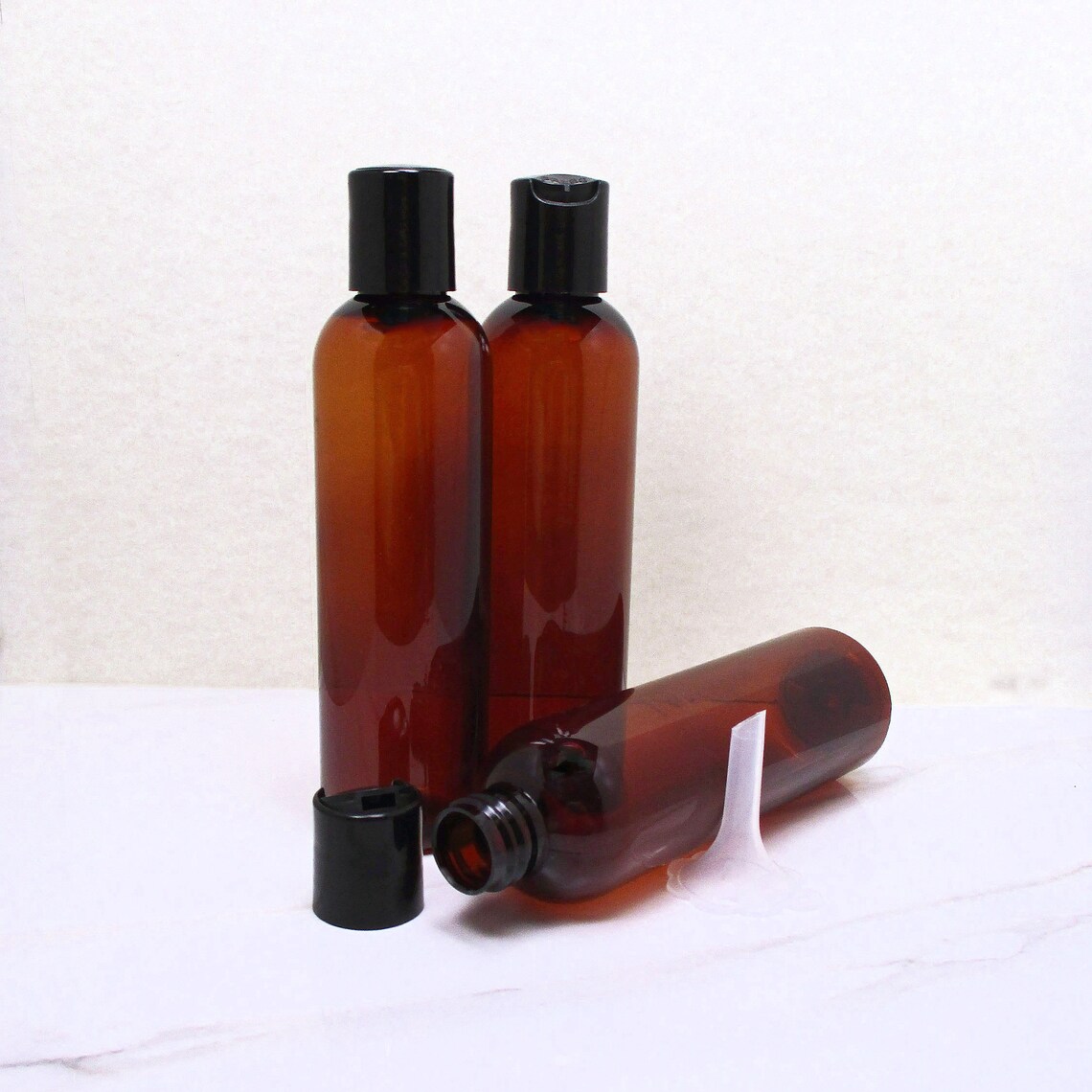 4 oz amber plastic bottles set of 3 empty squeeze bottles Etsy