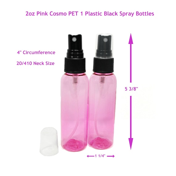 2 Oz Pink Spray Bottles Set of 3 Empty Small Plastic Bottles With