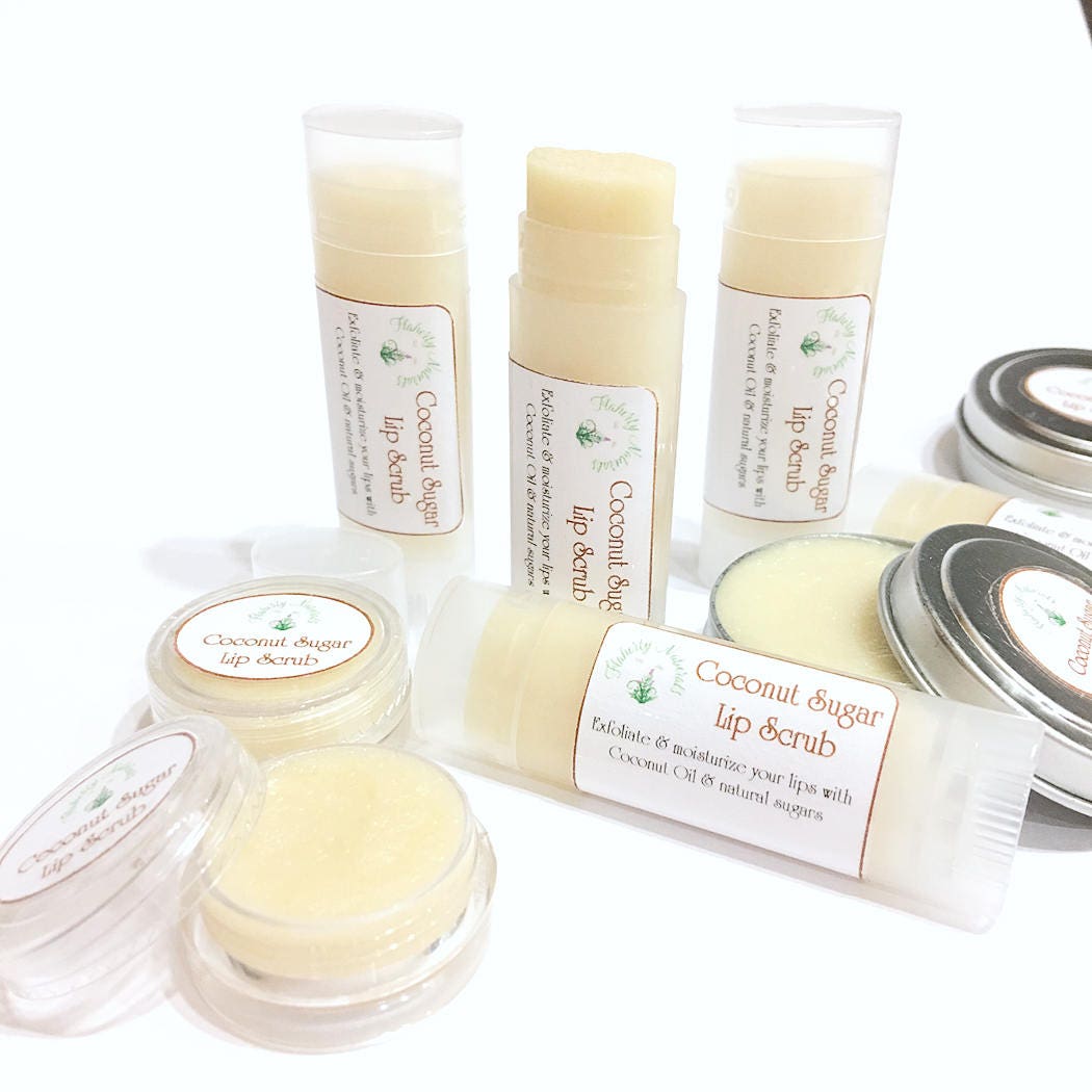 Coconut lip scrub sugar lip scrub with Coconut oil a natural Etsy