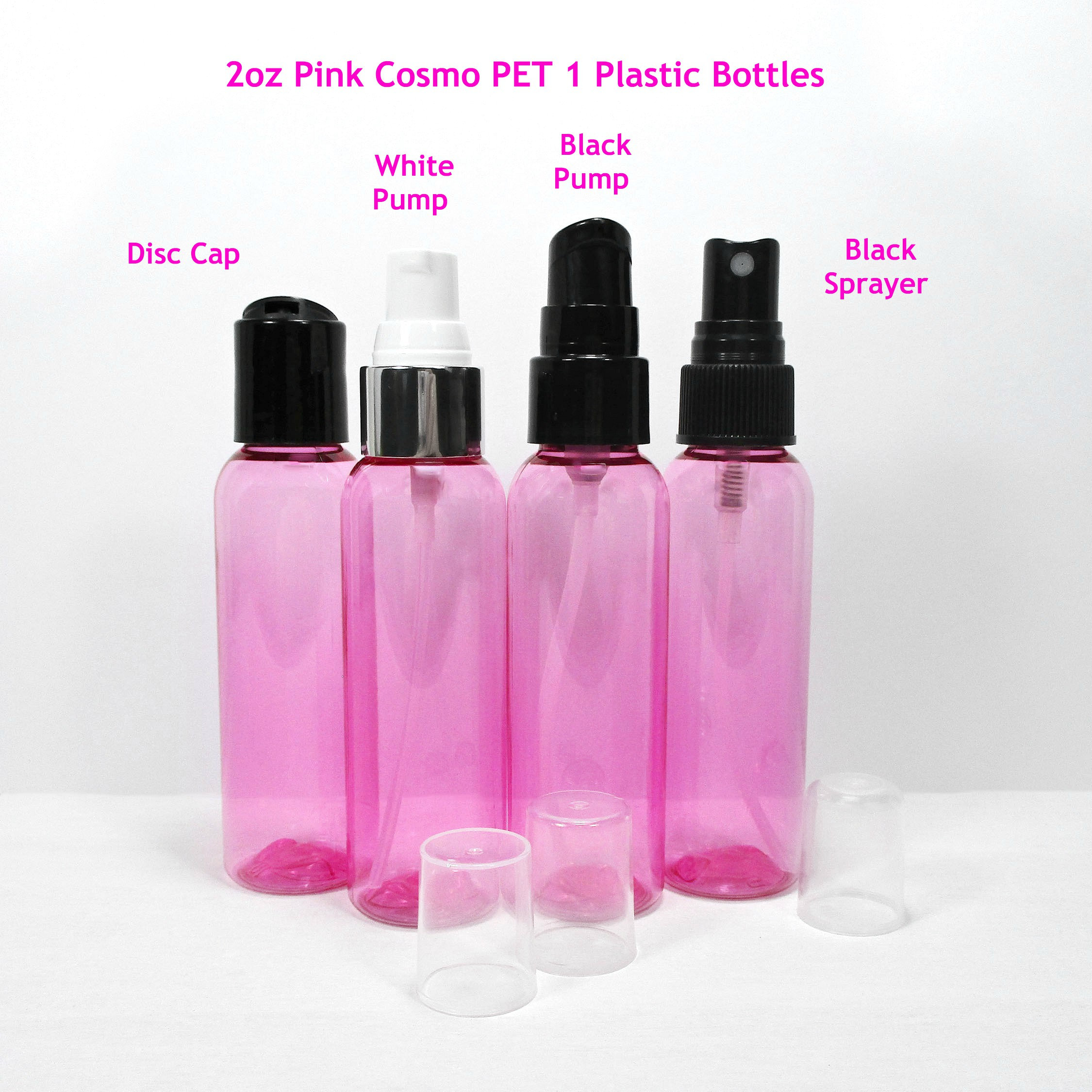 2 Oz Pink Spray Bottles Set of 3 Empty Small Plastic Bottles Etsy