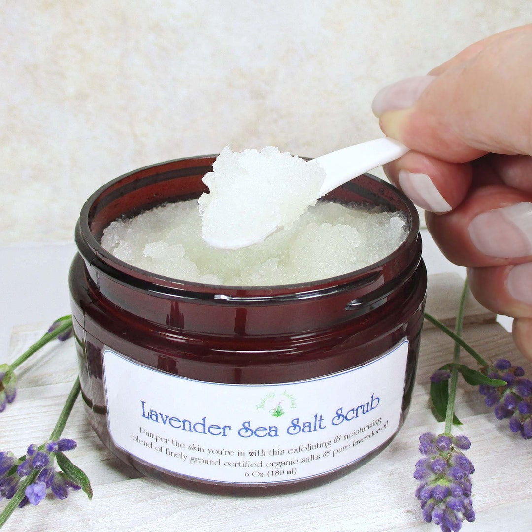 Lavender Sea Salt Scrub With Essential Oil, a Mother's Day Spa Gift of