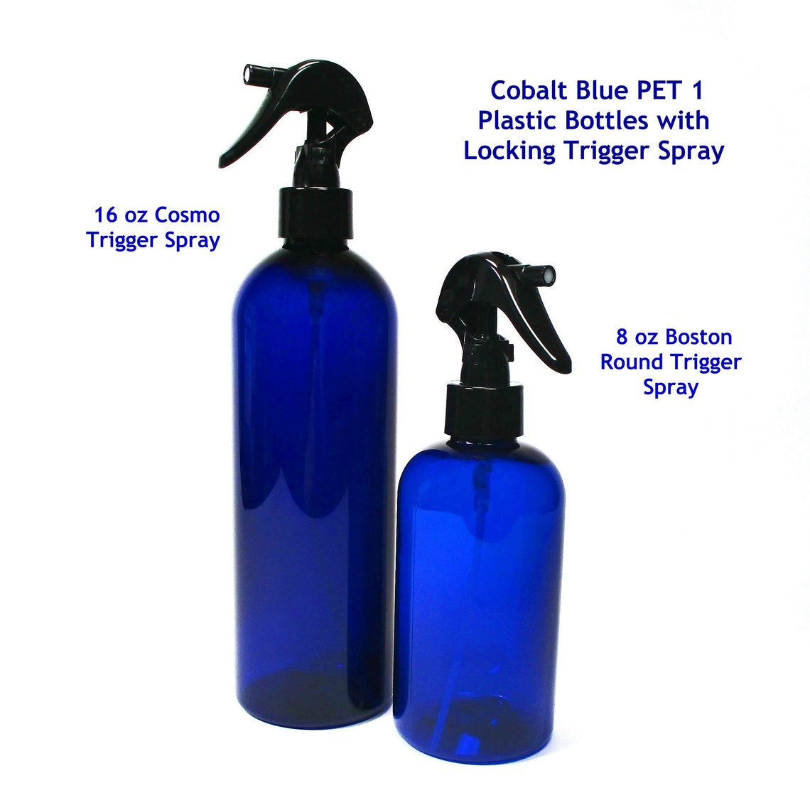 16 oz spray bottles set of 2 blue plastic bottles empty Etsy