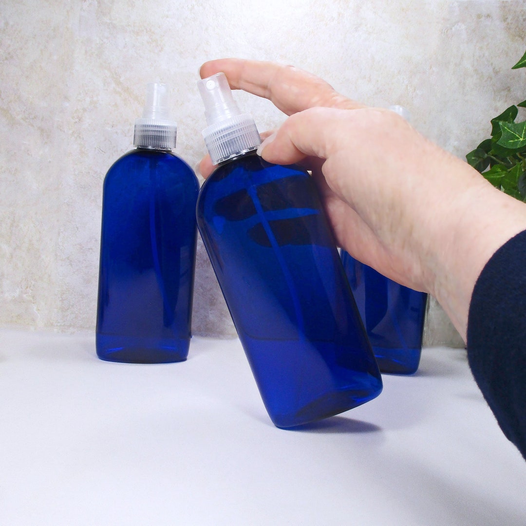 8 Oz Spray Bottles Set of 3 Bottles Cobalt Blue Dundee Plastic Bottles