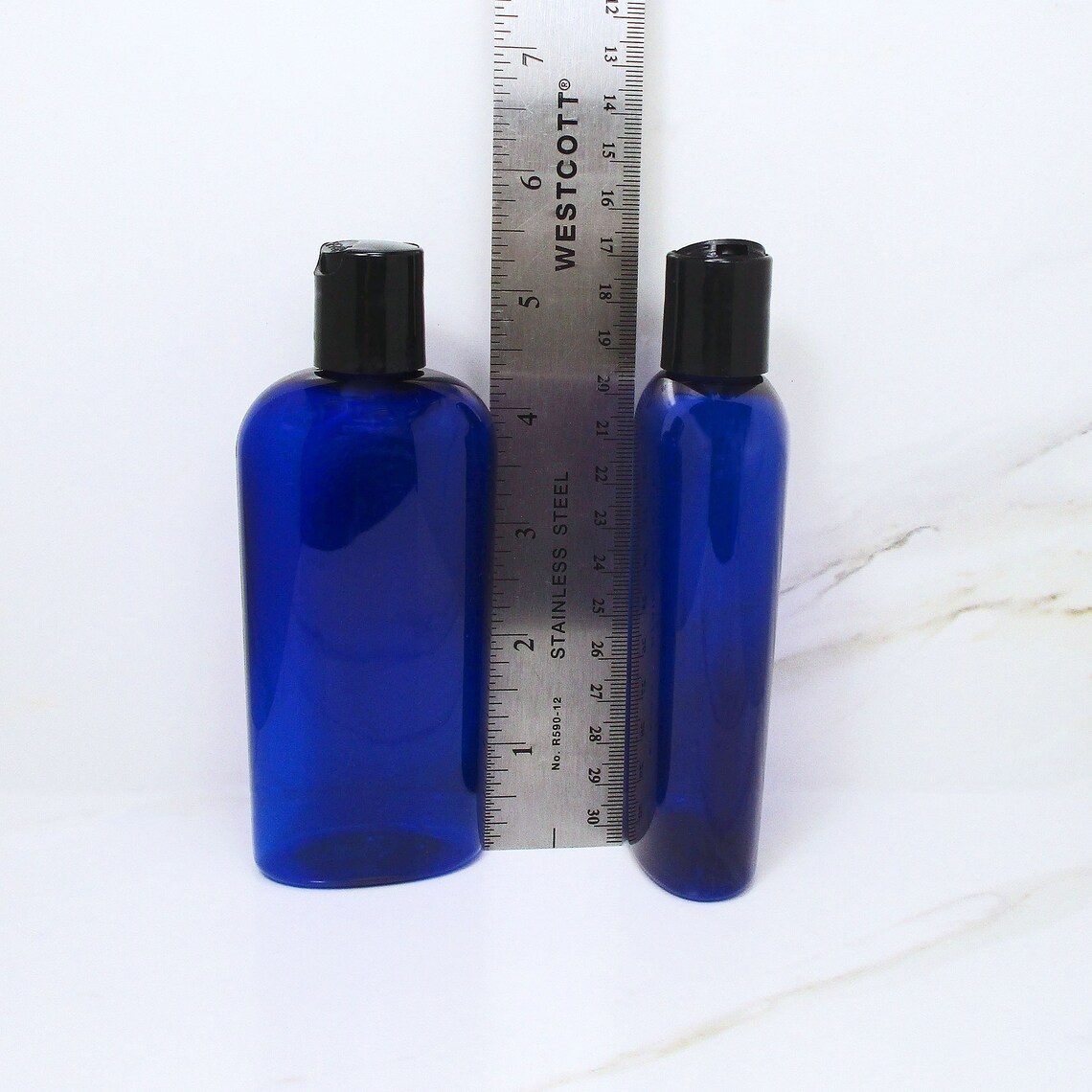 4 oz squeeze bottles set of 3 blue bottles empty plastic Etsy