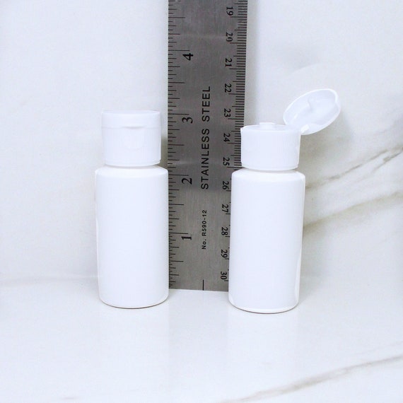 1 Oz Squeeze Bottles Set of 3 Plastic Bottles, Small White Empty