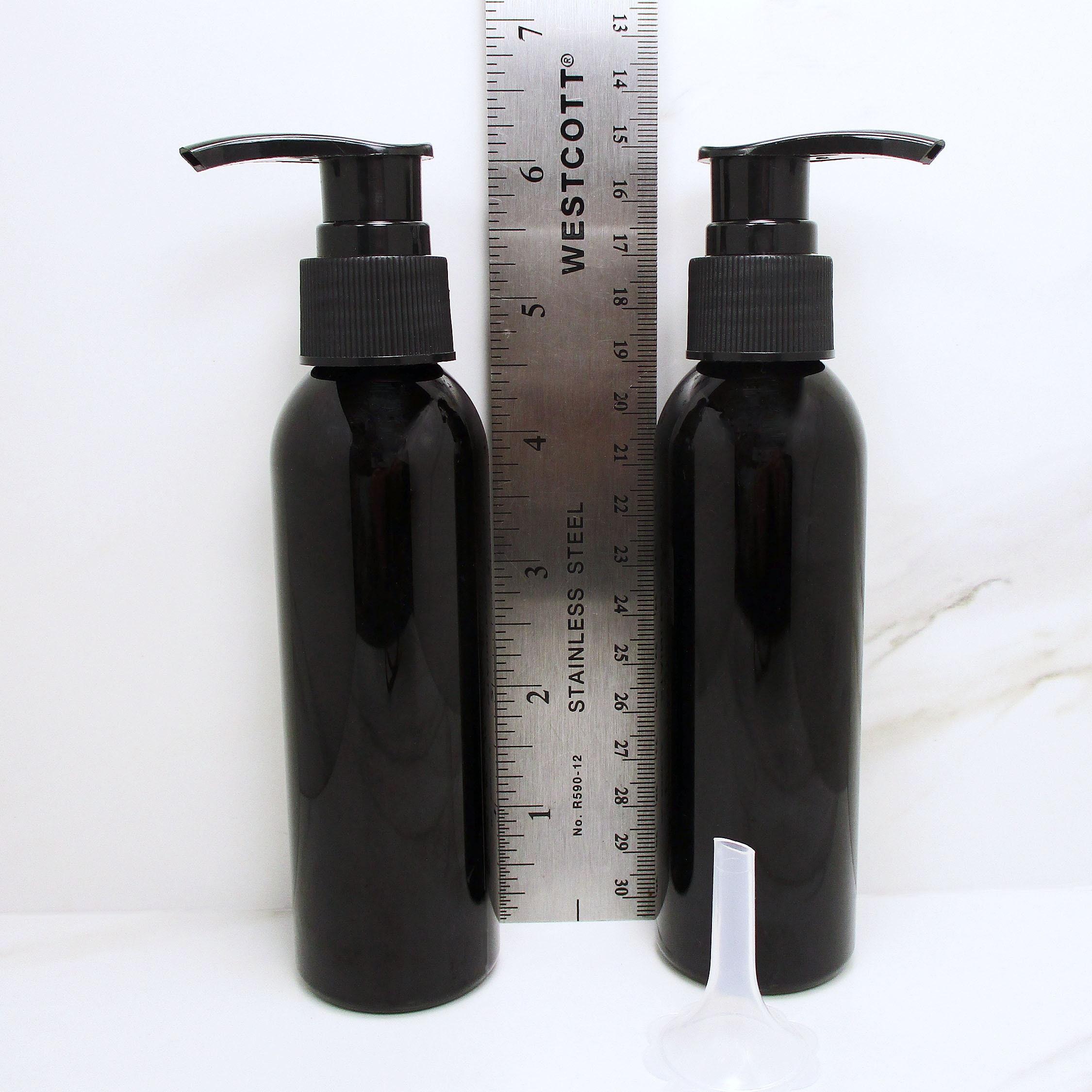 4 oz plastic pump bottle set of 3 bottles black plastic Etsy