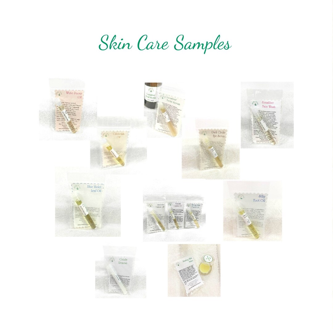 Organic Skin Care Samples Facial Oil Eye Serum Foot Oil and Etsy