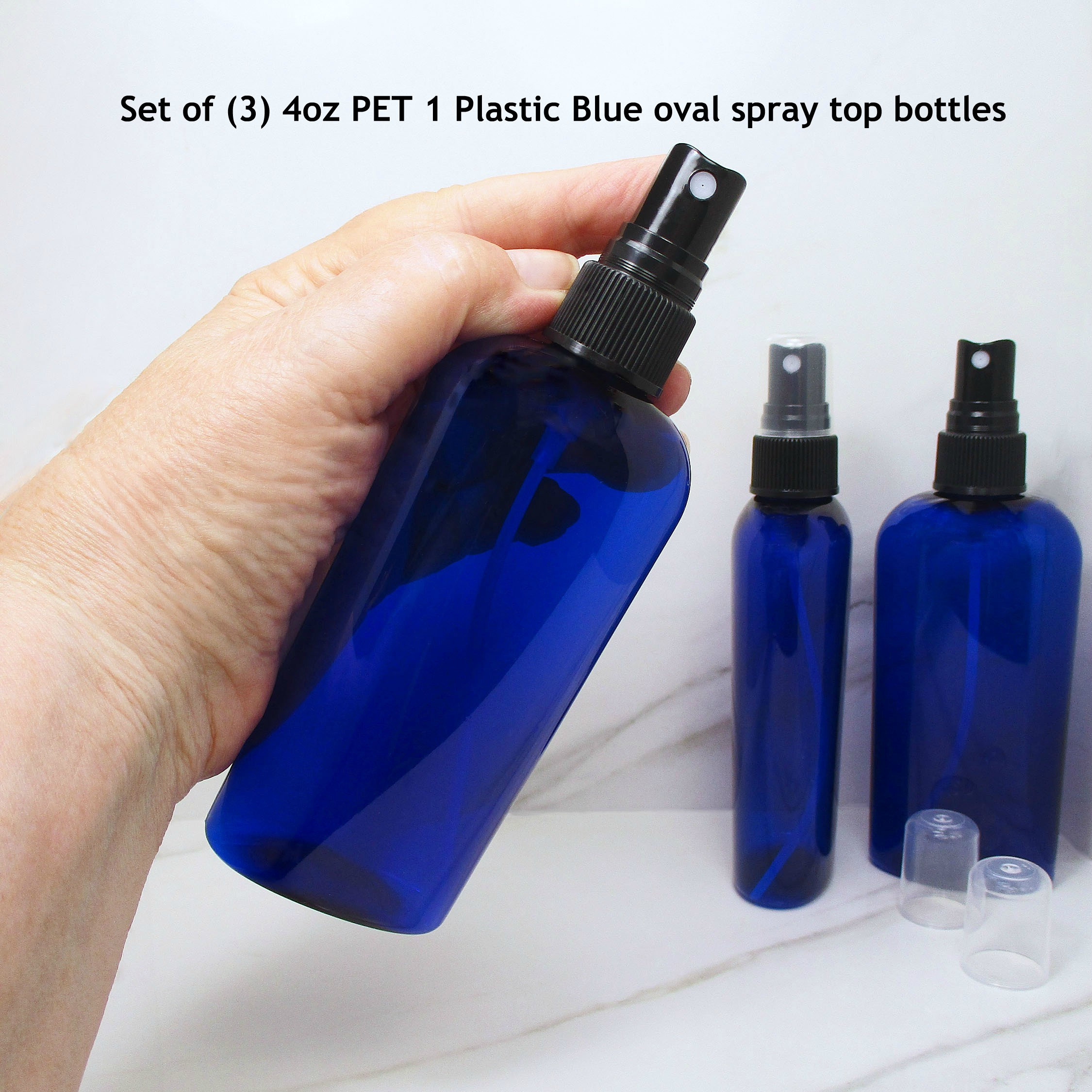 4 Oz Squeeze Bottles Set of 3 Plastic Bottles Blue Dundee Empty