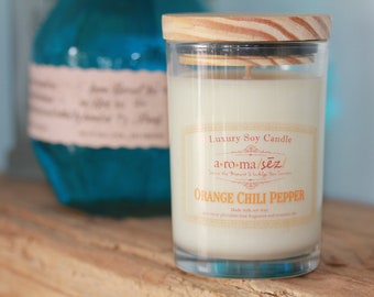 Orange Chili Pepper Natural Soy Candle - Phthalate-Free