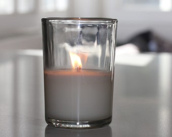 NEW Chestnut and Cedar Soy Candle | Phthalate-Free | Clear Jar | Warm and Woodsy Candle | Aroma Seize Decor Candles | Soy Wax