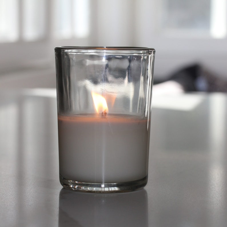 Driftwood Natural Soy Candle Phthalate-Free Soy Candle Clear Glass Masculine Candle Long Burning image 1