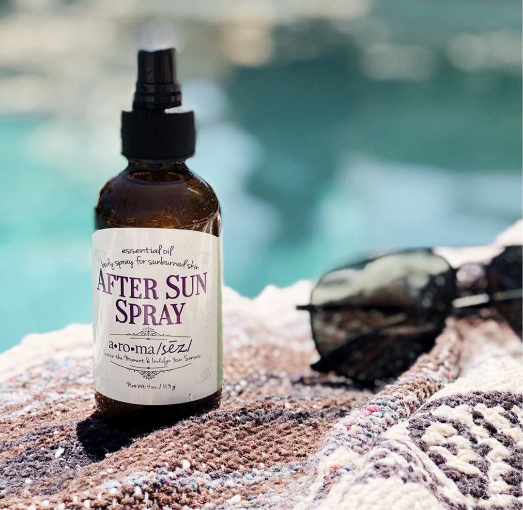 After Sun Essential Oil Body Spray Amber Bottle Lavender Etsy