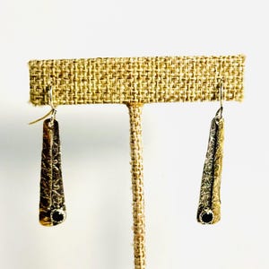 sterling silver and gold plated drop earring