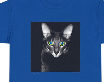 Eyes on You, the Cat - Unisex Heavy Cotton Tee