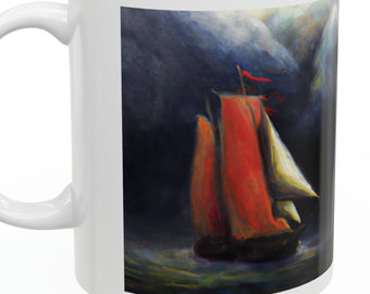 Dark Night On The Seas - Ceramic Mug 11oz