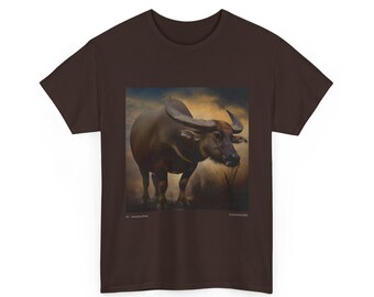 Brooding Water Buffalo - AI graphic
