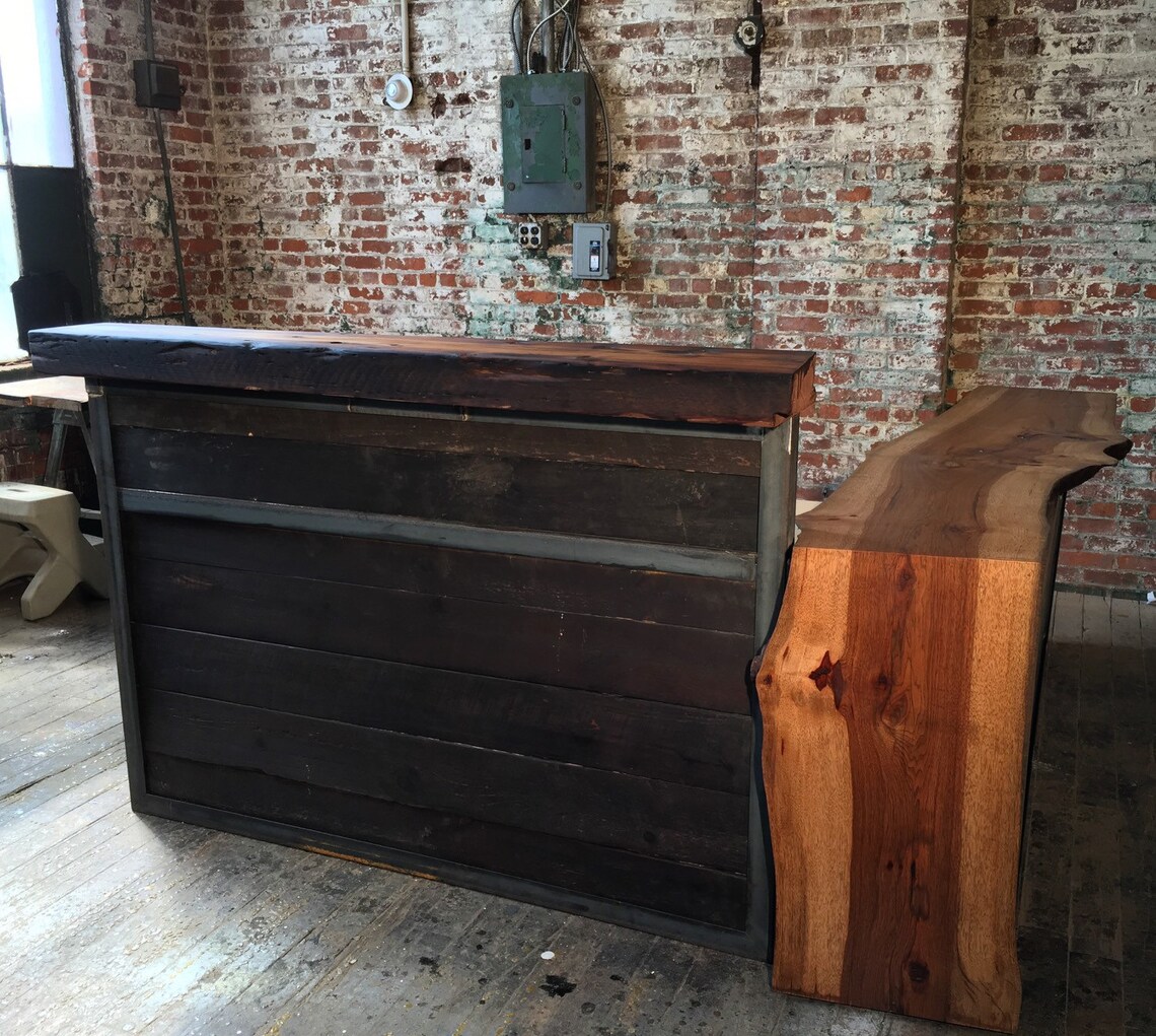 Live Edge Reception Desk Etsy