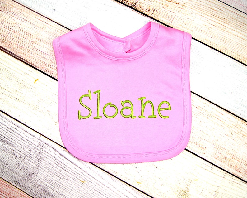 Embroidered Bib With Name Personalized Baby Bib Personalized Etsy