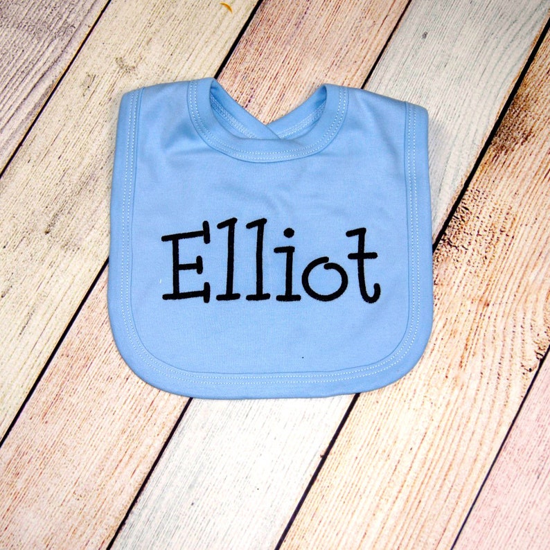 Embroidered Bib With Name Personalized Baby Bib Personalized Etsy