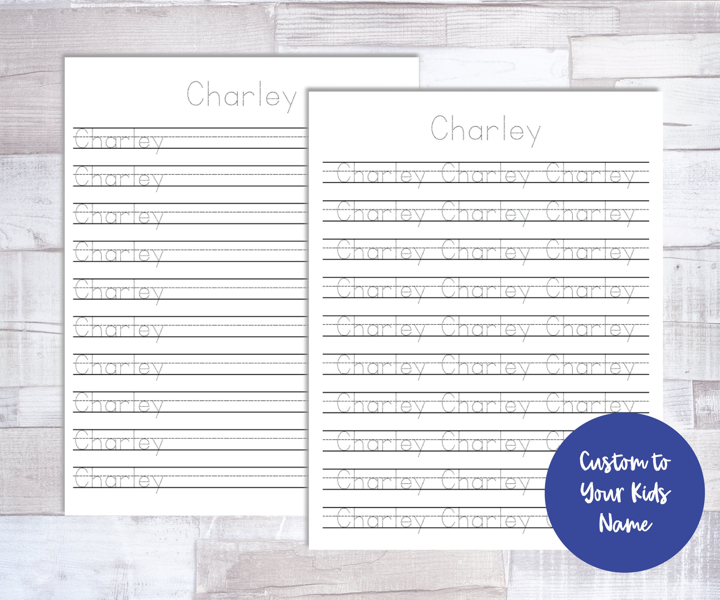 Learn to write your name custom kid name tracing practice - etsy