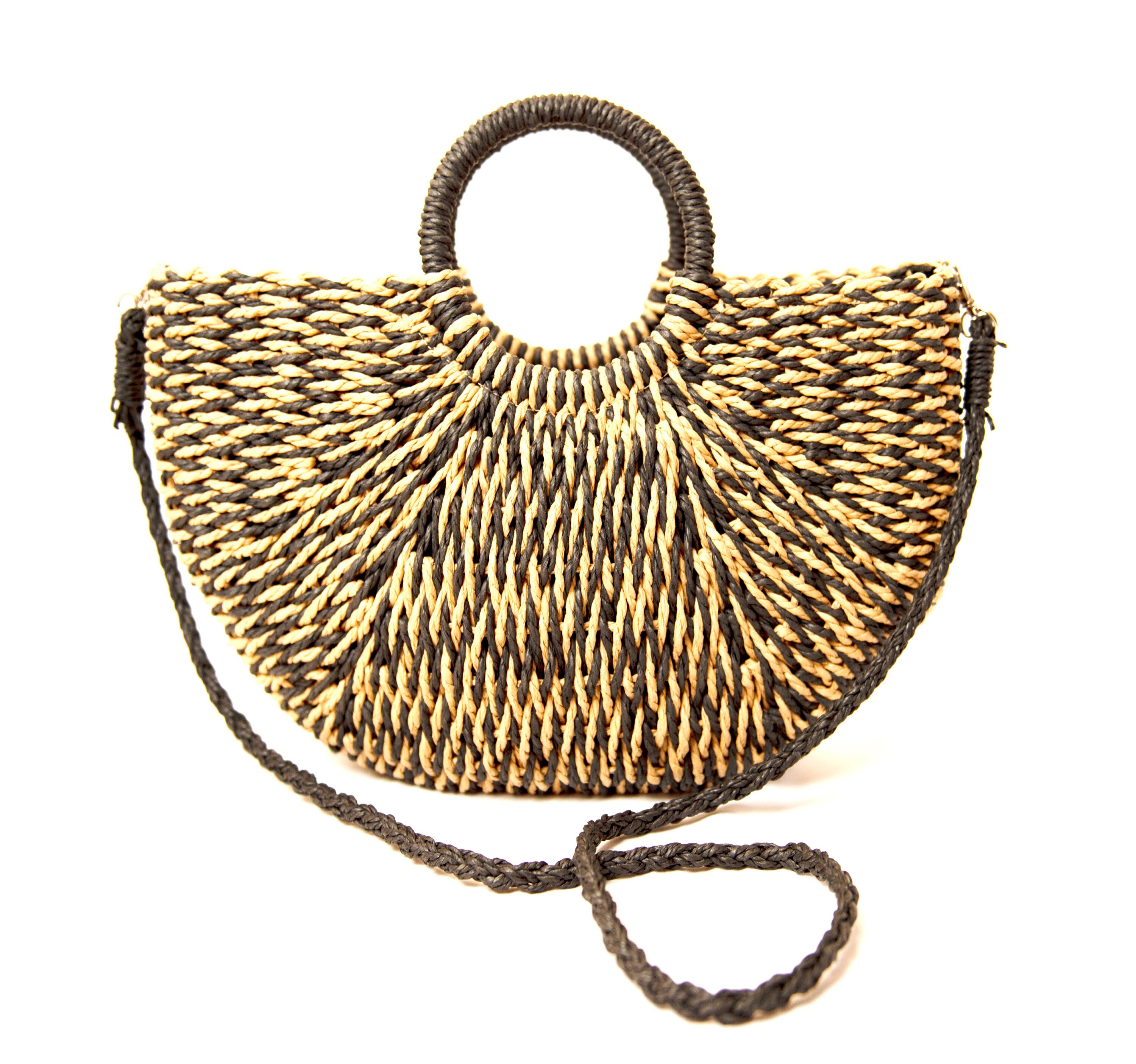Woven Straw Crossbody Bag L Etsy