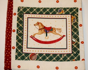 Quilted Cloth Teething Book: Vintage Toys Picture Storybook