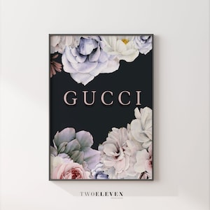 Luxury Floral Fashion Print, Aesthetic Luxury Wall Art, Designer Floral Art Print, Fashion Printable Poster, Download Designer Wall Art