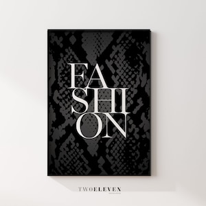 Black & White Fashion Wall Art, Fashion Cover Poster, Digital Designer Poster, Download Fashion Wall Art, Digital Download, Trendy