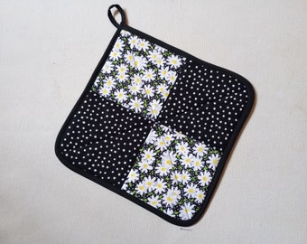 Cache-Pot Daisy Print Daisies Polka Dots 9"