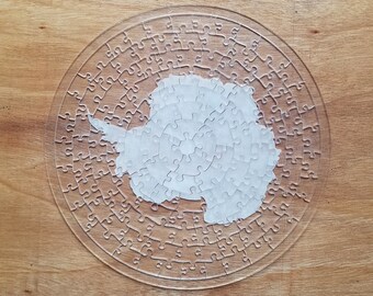 Antarctica Puzzle, Clear Puzzle with Antarctica Continent, Acrylic Puzzle