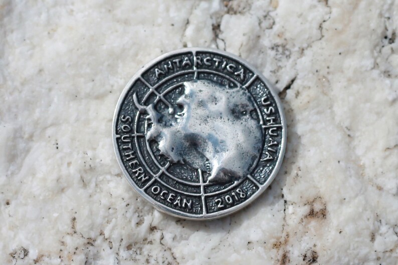 Antarctica Jewelry Antarctica Gift Antarctica 2020 Antarctic Jewellery Ushuaia Men/'s Gift from Antarctica Antarctica Silver Pin