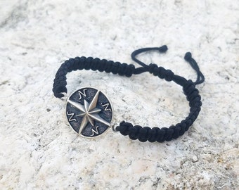 Southern Cross Male Woven Bracelet, Antarctic Compass Male Bracelet, Nautical Male Gift, Antarctica Bracelet for a man, Gift for a sailor