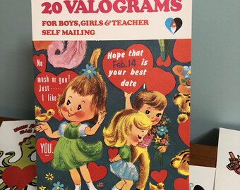 NOS Doubl Glo Valentine Kit Valentines Day Valograms Anthropomorphic
