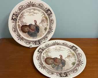 Barnyard King Johnson Bros Turkey Dinner Plate Made in England
