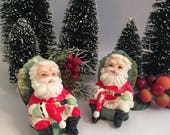 Napco Santa Claus Salt and Pepper Shakers Noel Made in Japan Christmas Xmas Rocking Chair