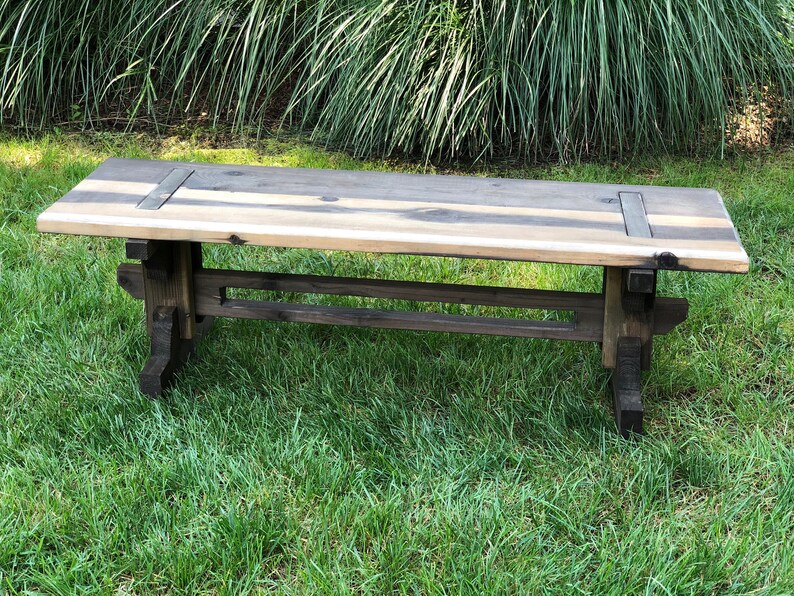 48" Rustic Garden Bench - Japanese Joinery Inspired | Artisan Rustic Collection 48" Rustic Garden Bench - Japanese Joinery Inspired | Artisan Rustic Collection