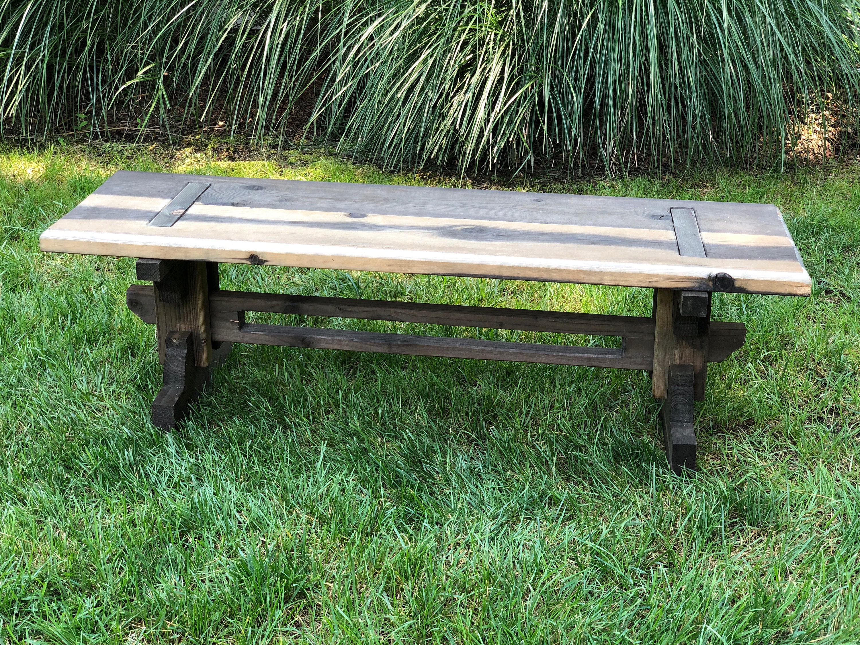 48" Rustic Garden Bench - Japanese Joinery Inspired | Artisan Rustic Collection 48" Rustic Garden Bench - Japanese Joinery Inspired | Artisan Rustic Collection